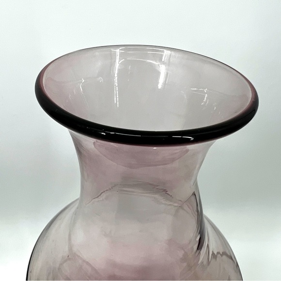 Stunning Blenko Glass Amethyst Plum Purple Art Vase - 11” Handcrafted Beauty - Picture 4 of 12